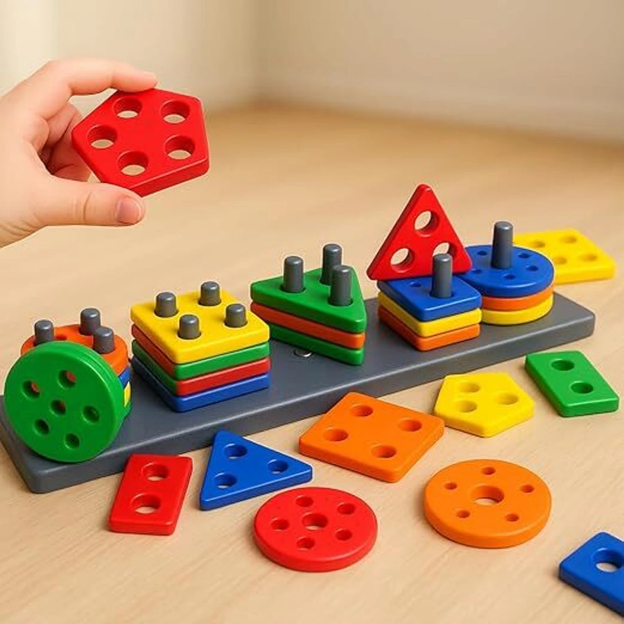 Smart Activity Learning & Educational Geometry Shape & Color Block Game For Kids