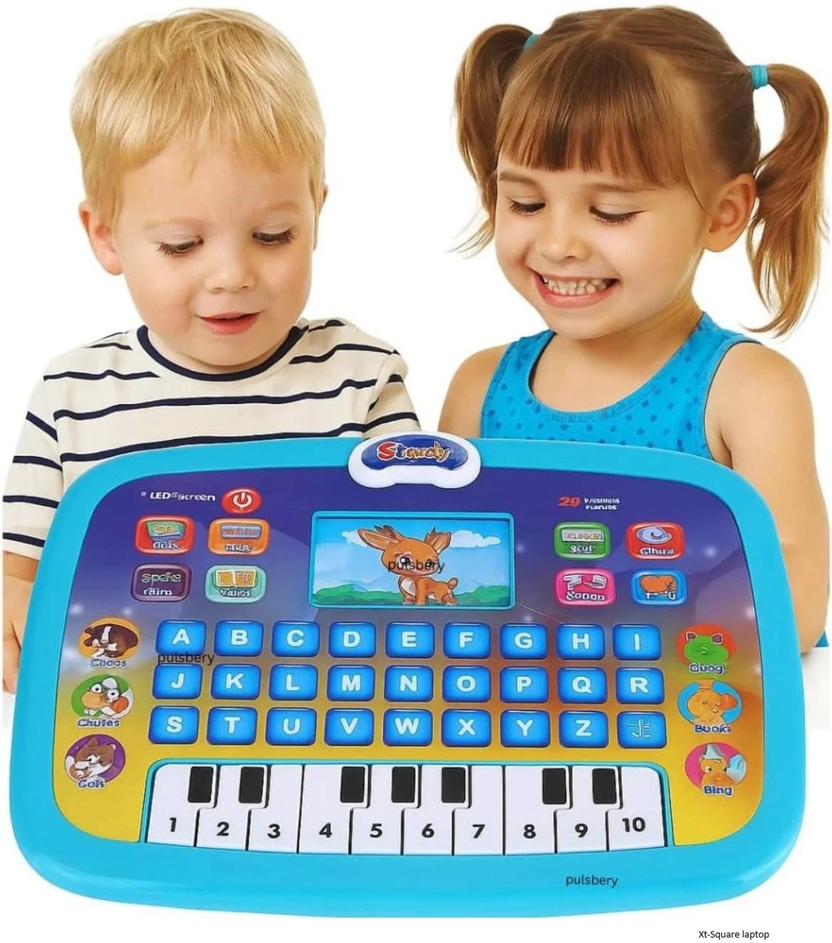 Educational Laptop Toy with Animal Learning, Reading Practice