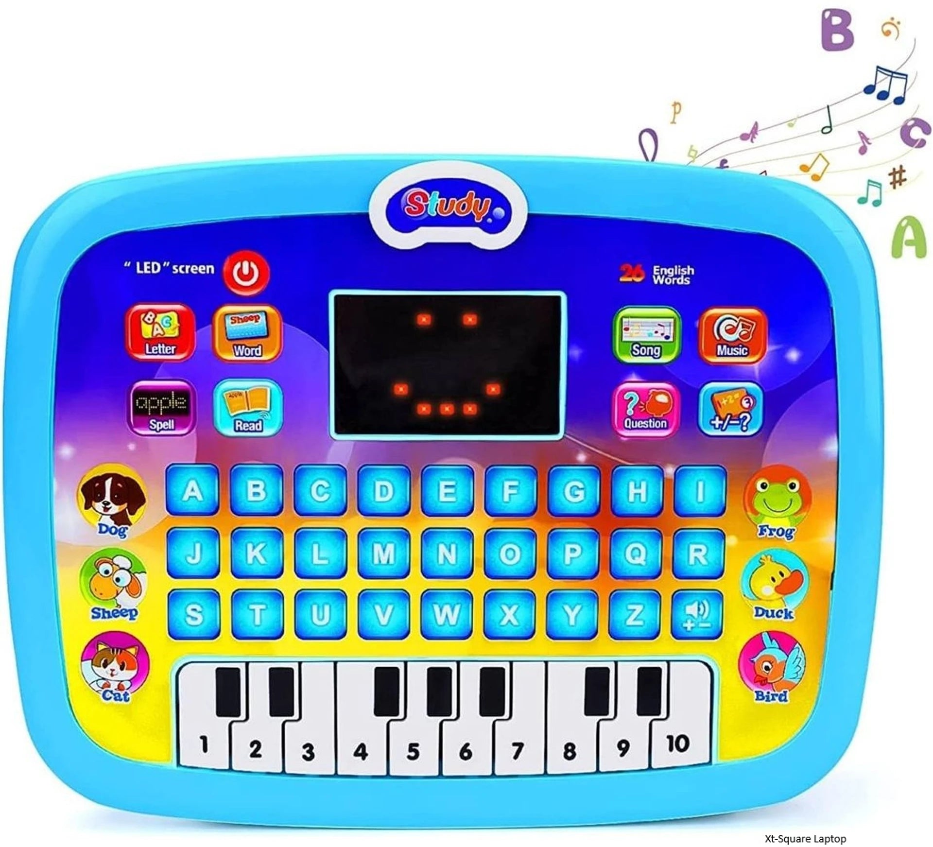 Educational Laptop Toy with Animal Learning, Reading Practice